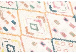 Tappeto Berbero Geometrico Avorio Multicolore 124x208 Cm