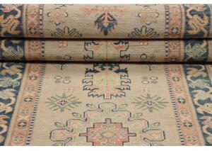 Tappeto Kazak Stilizzato Avorio Blu Corsia 85x287 Cm