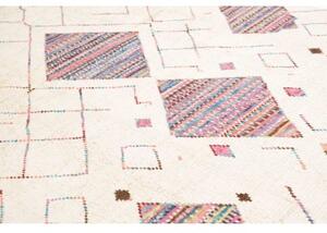 Tappeto Berbero Geometrico Avorio Multicolore 184x292 Cm