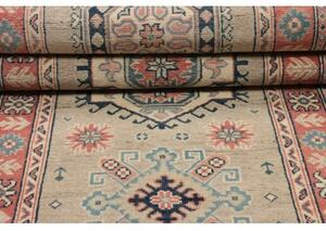 Tappeto Kazak Geometrico Beige Rosso Corallo Corsia 83x300 Cm