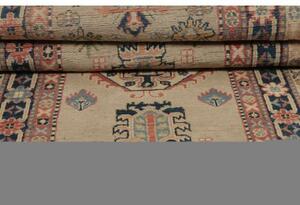 Tappeto Kazak Stilizzato Beige Blu Corsia 85x280 Cm