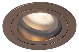 Faretto da incasso moderno bronzo scuro ruotabile e inclinabile IP44 - Chuck