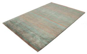 Tappeto Cromopura Geometrico Verde Petrolio Rame 156x221 Cm