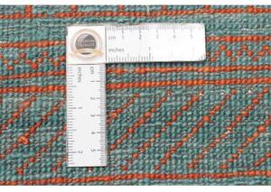 Tappeto Cromopura Geometrico Verde Petrolio Ruggine 246x314 Cm