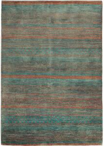 Tappeto Cromopura Geometrico Verde Petrolio Rame 156x221 Cm