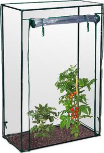 3 serre per pomodori, giardino, balcone, serra in plastica per pomodori, HBT 150x100x50 cm, acciaio, telo in PVC, trasparente