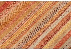 Tappeto Cromopura Geometrico Arancione Beige Corsia 79x246 Cm