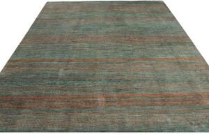 Tappeto Cromopura Geometrico Verde Petrolio Ruggine 246x314 Cm