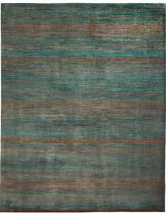 Tappeto Cromopura Geometrico Verde Petrolio Ruggine 246x314 Cm