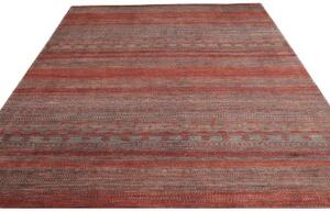 Tappeto Cromopura Geometrico Rosso Mattone Grigio Piombo 243x295 Cm