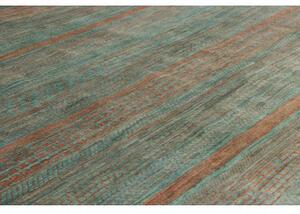Tappeto Cromopura Geometrico Verde Petrolio Ruggine 246x314 Cm