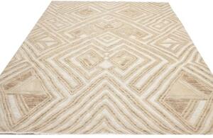 Tappeto Berbero Geometrico Beige Avorio 239x302 Cm
