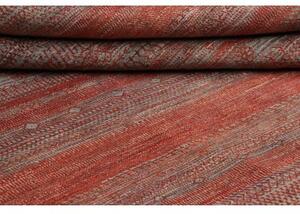 Tappeto Cromopura Geometrico Rosso Mattone Grigio Piombo 243x295 Cm