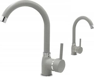 Granitan | BETA - Miscelatore da cucina - Orientabile a 360° - Grigio - Ottone - Carica in Vetroceramica