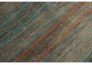 Tappeto Cromopura Geometrico Verde Petrolio Ruggine 246x314 Cm
