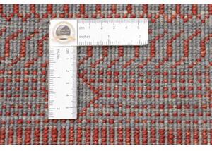 Tappeto Cromopura Geometrico Rosso Mattone Grigio Piombo 243x295 Cm