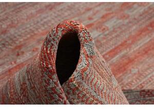 Tappeto Cromopura Geometrico Rosso Mattone Grigio Piombo 243x295 Cm