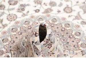 Tappeto Nain 6la Medaglione Floreale Avorio Blu Quadrato 209x205 Cm