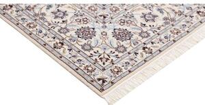 Tappeto Nain 6la Medaglione Floreale Blu Petrolio Avorio 209x261 Cm