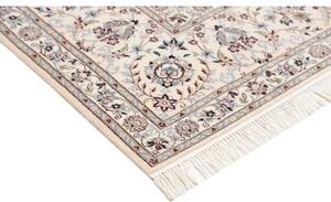 Tappeto Nain 6la Medaglione Floreale Avorio Blu Quadrato 209x205 Cm