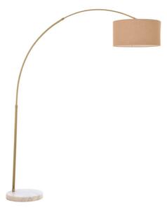Piantana arco illuminando boing cilindro p 43 os e27 led metallo marmo bianco tessuto - Illuminando