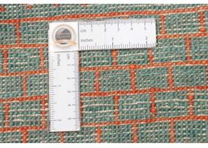 Tappeto Cromopura Geometrico Verde Petrolio Rame 156x221 Cm