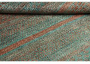 Tappeto Cromopura Geometrico Verde Petrolio Rame 156x221 Cm