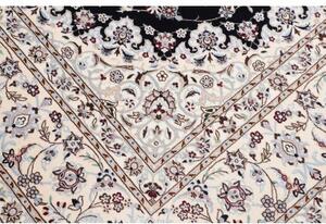 Tappeto Nain 6la Medaglione Floreale Avorio Blu Scuro 208x270 Cm