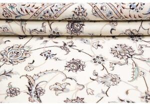 Tappeto Nain 6la Medaglione Floreale Avorio Blu Chiaro Quadrato 200x210 Cm