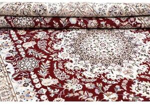 Tappeto Nain 6la Medaglione Floreale Bordeaux Avorio 200x307 Cm