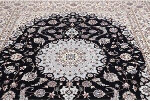 Tappeto Nain 6la Medaglione Floreale Avorio Blu Scuro 208x270 Cm