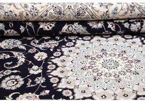 Tappeto Nain 6la Medaglione Floreale Blu Notte Avorio 211x317 Cm