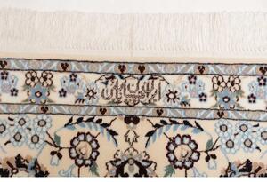 Tappeto Nain 6la Medaglione Floreale Avorio Blu 210x251 Cm