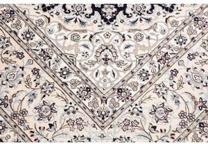 Tappeto Nain 6la Medaglione Floreale Blu Notte Avorio 211x317 Cm