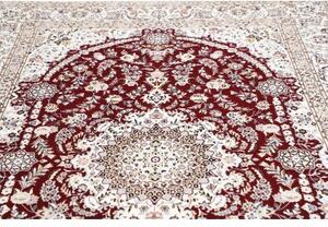 Tappeto Nain 6la Medaglione Floreale Bordeaux Avorio 200x307 Cm