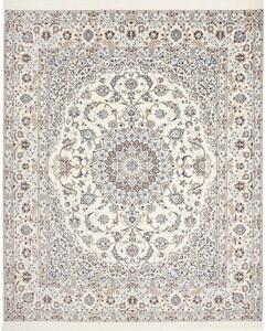 Tappeto Nain 6la Medaglione Floreale Avorio Blu 210x251 Cm
