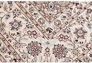 Tappeto Nain 6la Medaglione Floreale Blu Scuro Avorio Quadrato 211x208 Cm