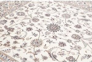 Tappeto Nain 6la Medaglione Floreale Avorio Blu Chiaro Quadrato 200x210 Cm