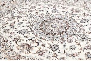 Tappeto Nain 6la Medaglione Floreale Avorio Blu 210x251 Cm