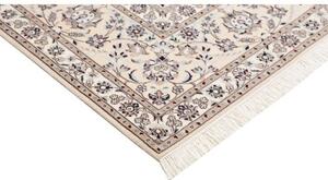 Tappeto Nain 6la Medaglione Floreale Azzurro Avorio 207x260 Cm