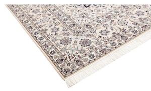 Tappeto Nain 6la Medaglione Floreale Blu Notte Avorio 211x317 Cm