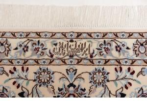 Tappeto Nain 6la Medaglione Floreale Avorio Blu Scuro 208x270 Cm
