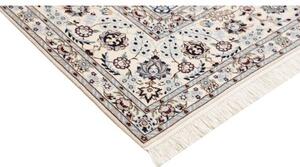 Tappeto Nain 6la Medaglione Floreale Avorio Blu 210x251 Cm