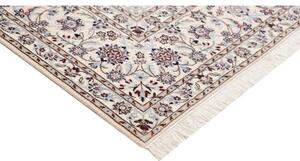 Tappeto Nain 6la Medaglione Floreale Avorio Blu Scuro 208x270 Cm