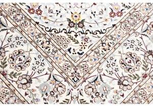 Tappeto Nain 6la Medaglione Floreale Bordeaux Avorio 200x307 Cm