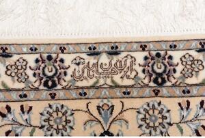 Tappeto Nain 6la Medaglione Floreale Blu Notte Avorio 211x317 Cm