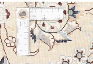 Tappeto Nain 6la Stilizzato Blu Scuro Bianco Avorio 213x312 Cm