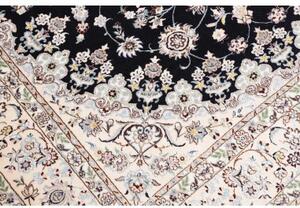 Tappeto Nain 6la Medaglione Floreale Blu Scuro Avorio 160x235 Cm