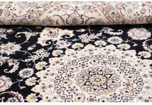 Tappeto Nain 6la Medaglione Floreale Blu Scuro Avorio 160x235 Cm