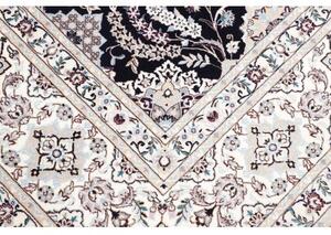 Tappeto Nain 6la Stilizzato Blu Scuro Avorio 219x306 Cm